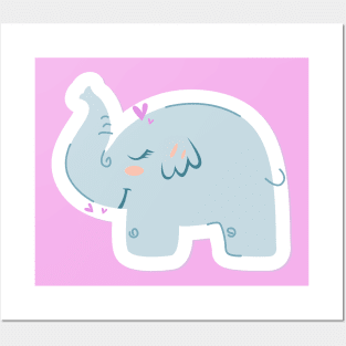 Cute Elephant Art Posters and Art